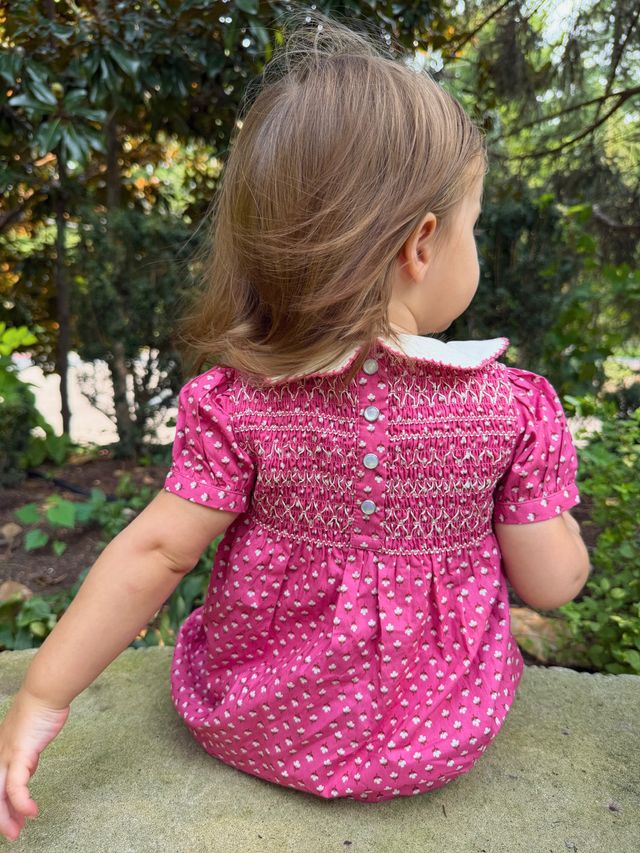 The Tiny Mina Nap Dress - Poppy Half Drop Rose