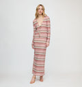 The Zoey Maxi Skirt - Pink Multi Smooth Shimmer Knit