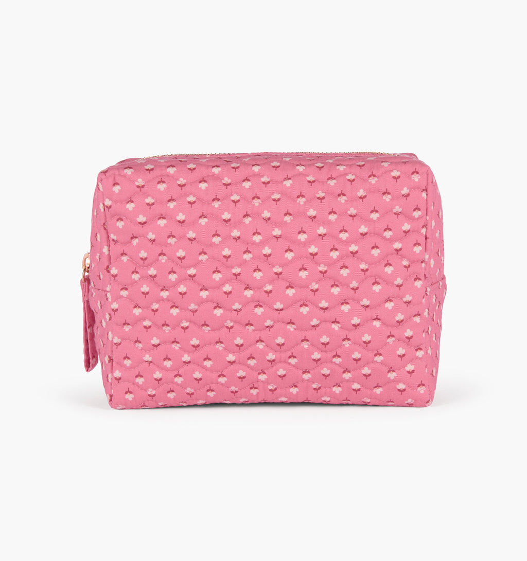 The Mini Quilted Cosmetic Bag -  Poppy Half Drop Rose