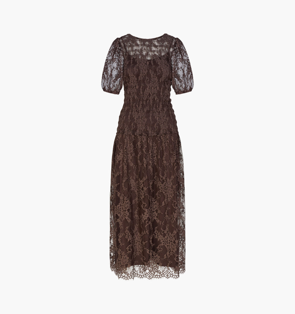 The Short Sleeve Dalia Nap Dress -  Chocolate