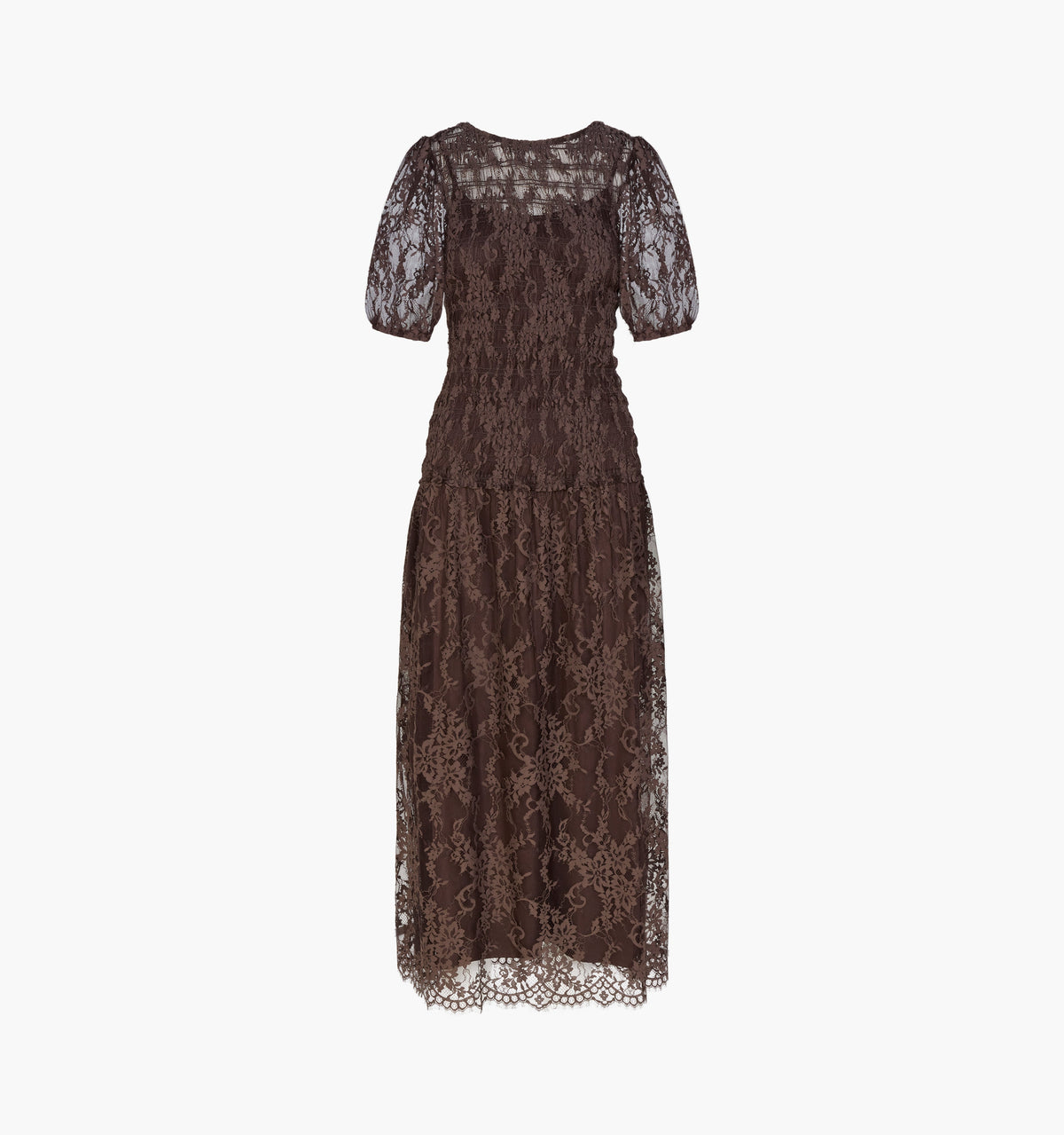 The Short Sleeve Dalia Nap Dress -  Chocolate