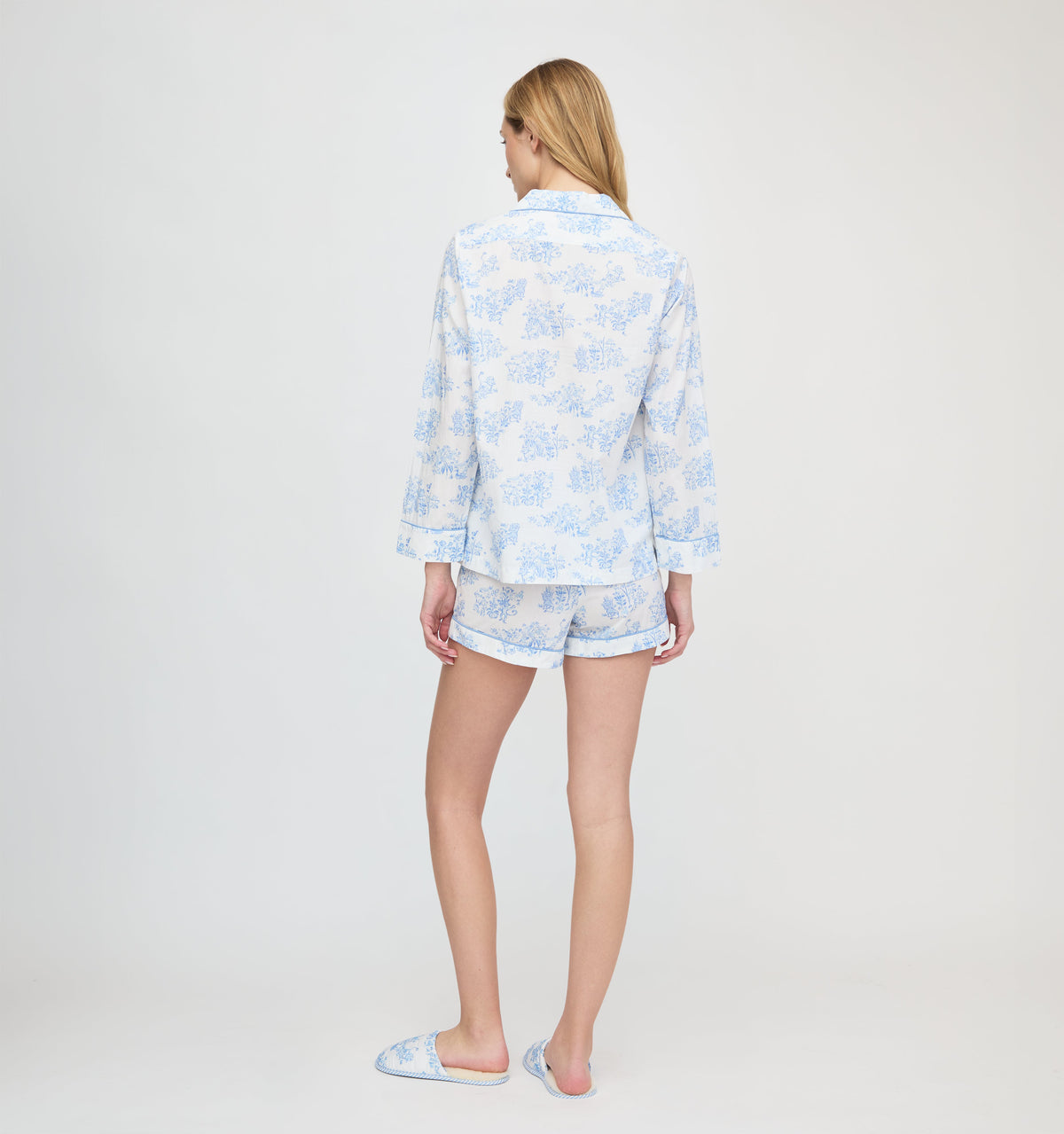 Roller Rabbit x Hill House Leila Lounge Set - Blue Sherwood Forest Monkey