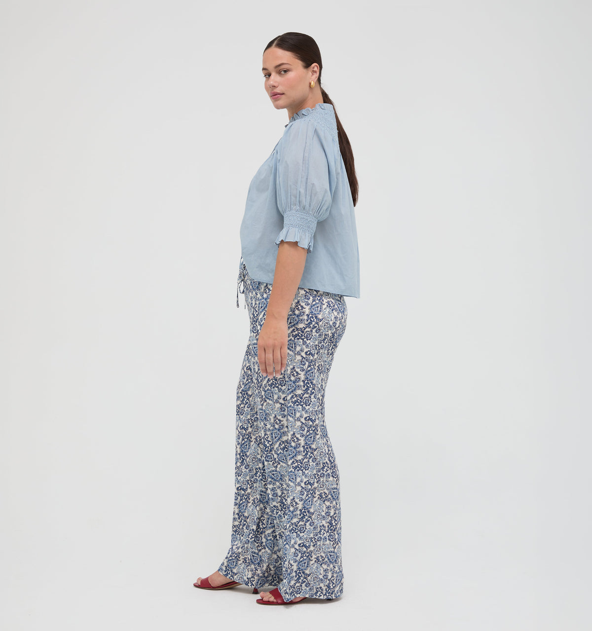The Maxime Pant -  Chedworth Paisley Blue