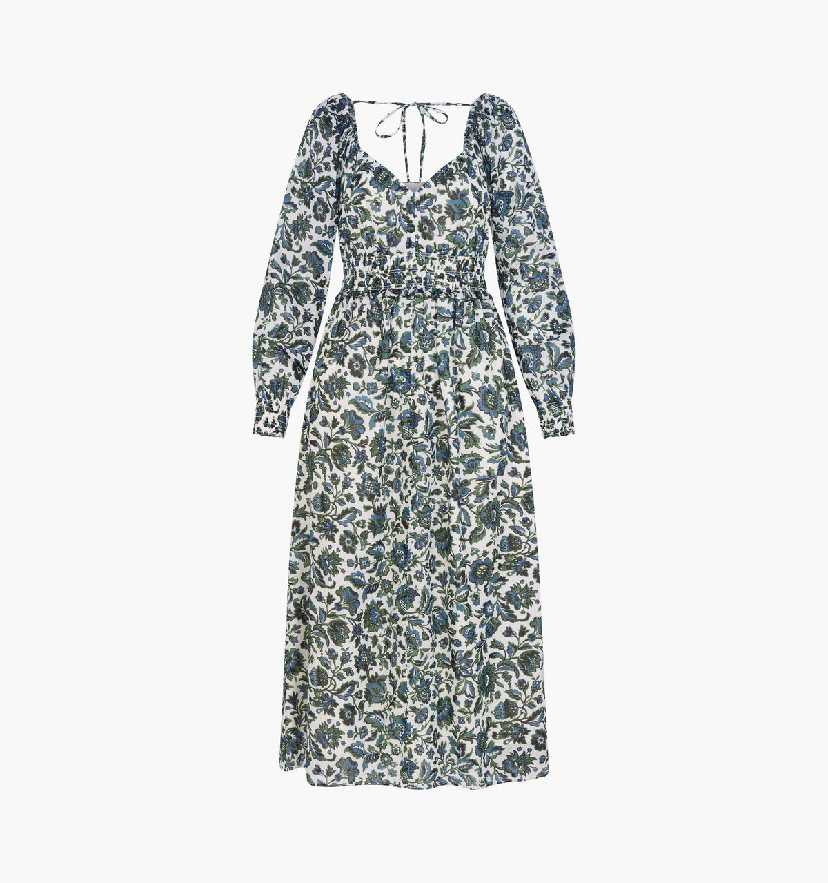 The Eugenia Nap Dress -  Jacobean Bloom Blue/Green