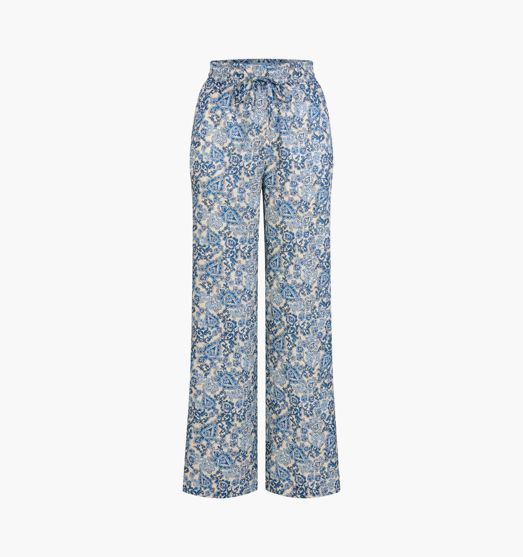 The Maxime Pant -  Chedworth Paisley Blue