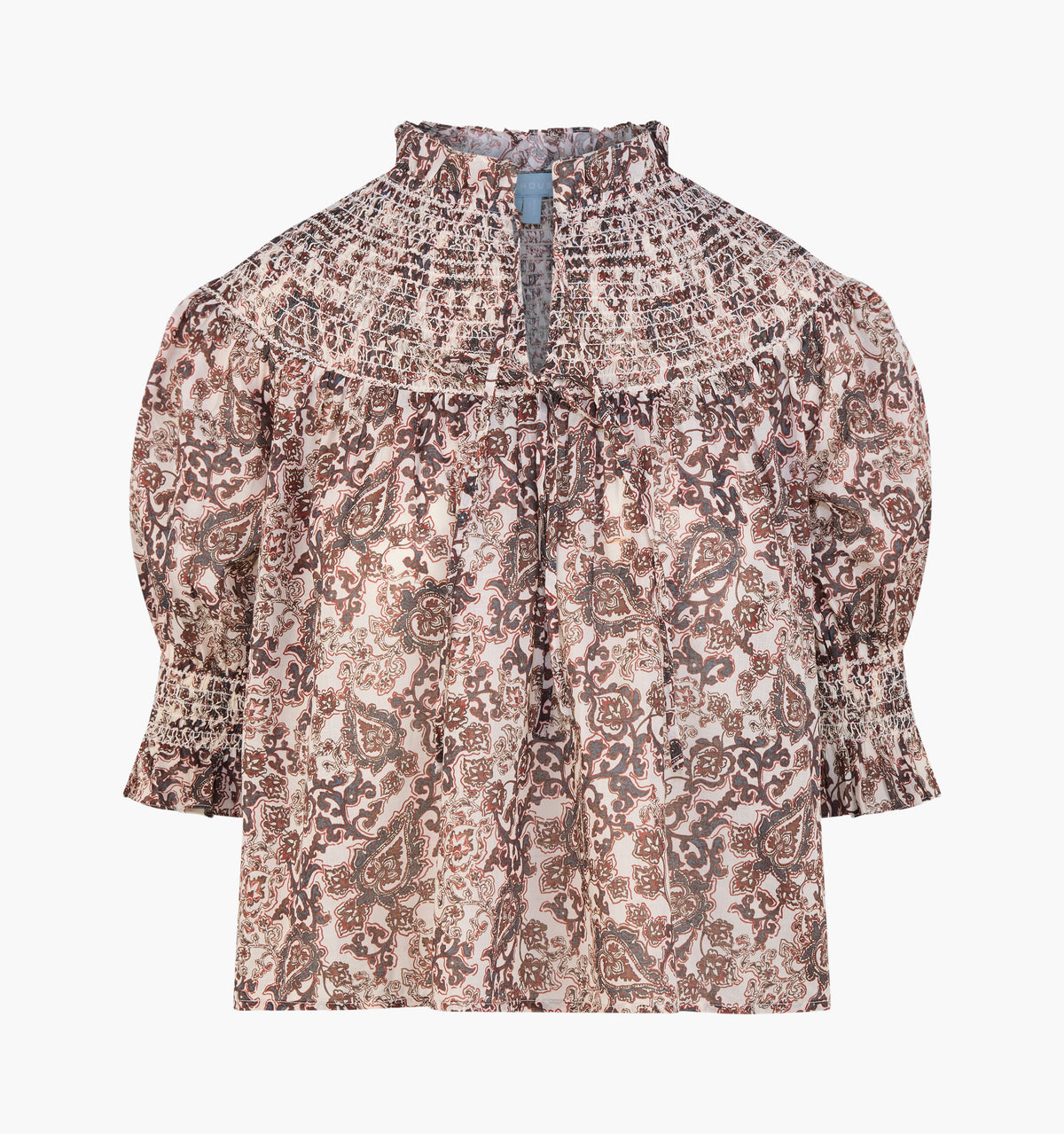 The Zinnia Top -  Chedworth Paisley Brown