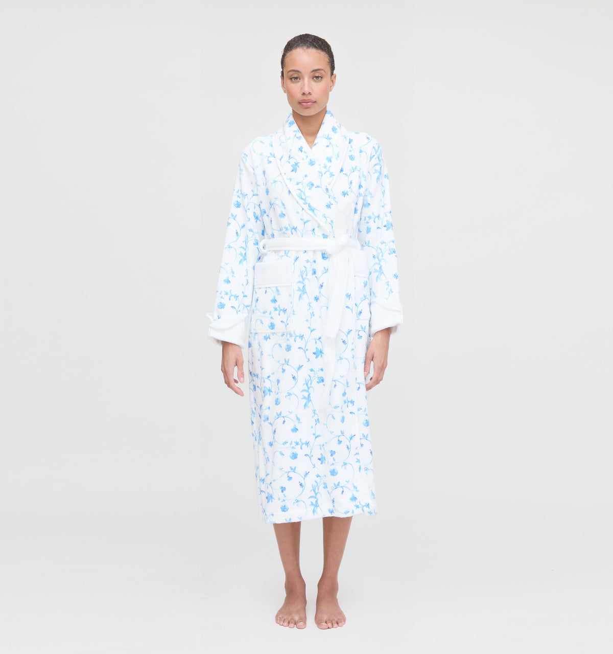 The Hotel Robe - Blue Botanical