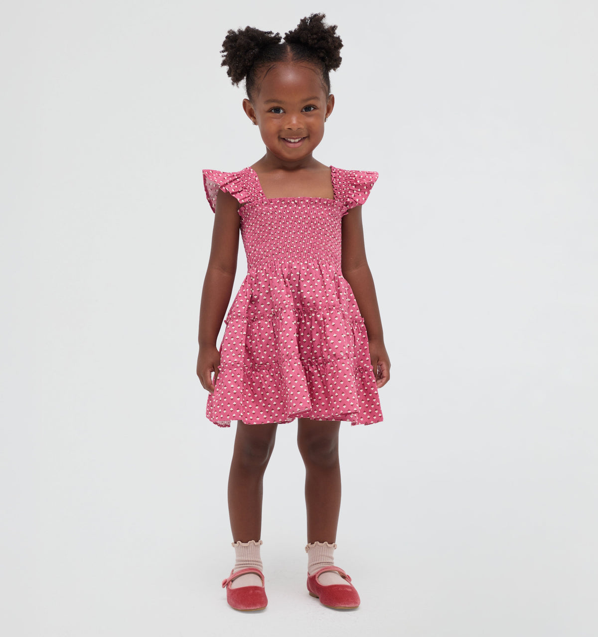 The Tiny Ellie Nap Dress - Poppy Half Drop Rose