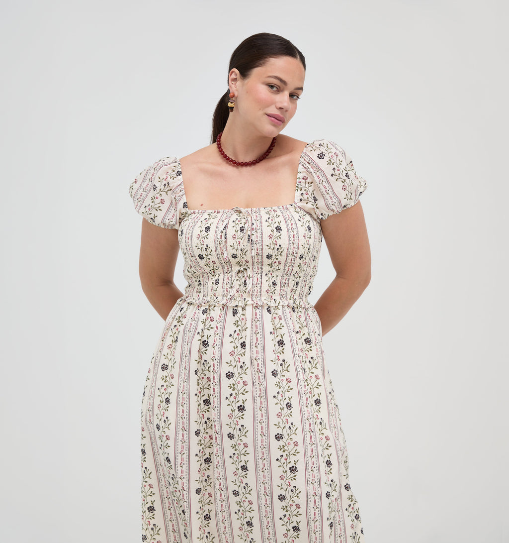 The Aster Nap Dress -  Kelmscott Ribbon Stripe