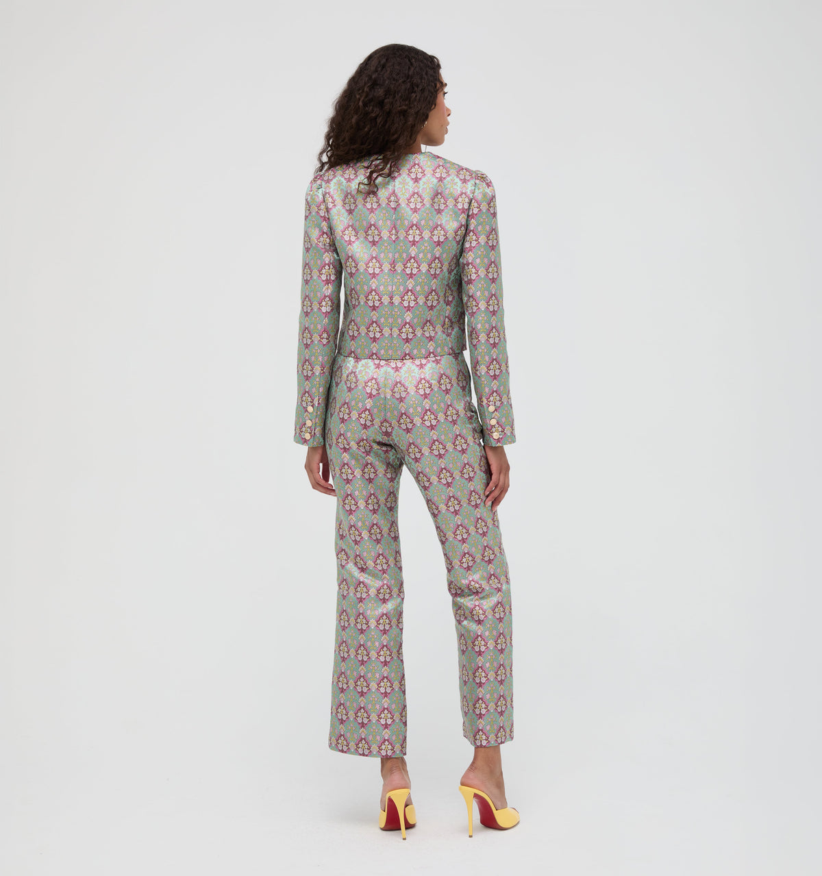 The Doyers Jacket - Baroque Diamond Block Berry/Green