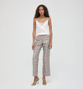 The Annina Pant - Baroque Diamond Block Berry/Green
