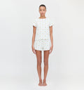 The Nina Pajama Set - Pastel Trellis