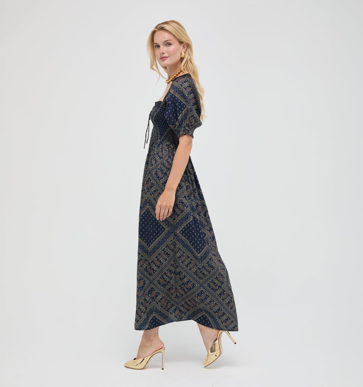 The Scarlett Nap Dress - Carnaby Scarf Navy