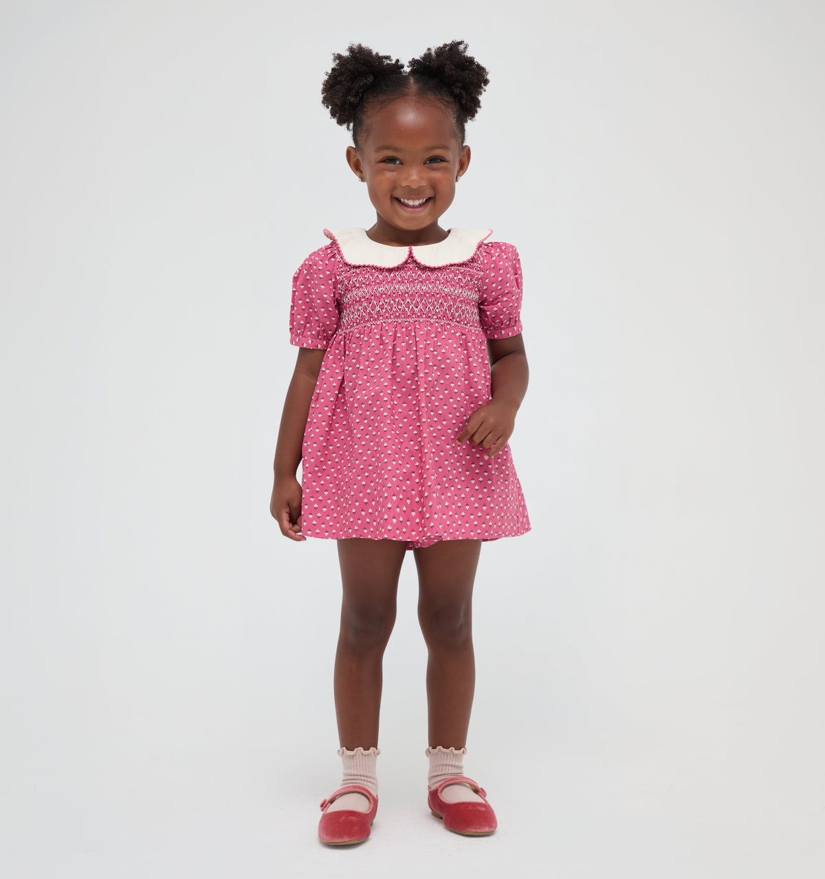 The Tiny Mina Nap Dress - Poppy Half Drop Rose