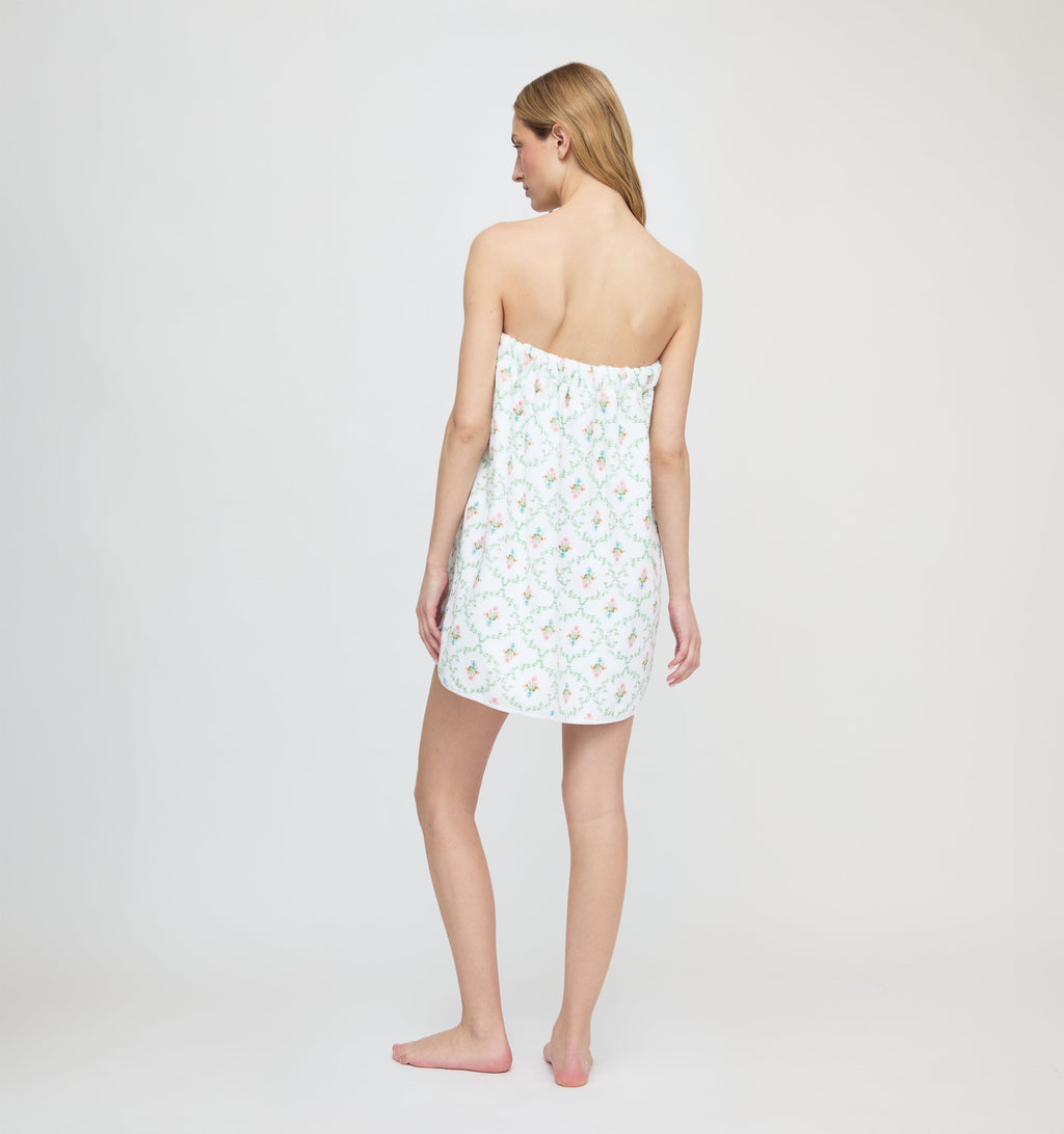 The Towel Wrap - Pastel Trellis