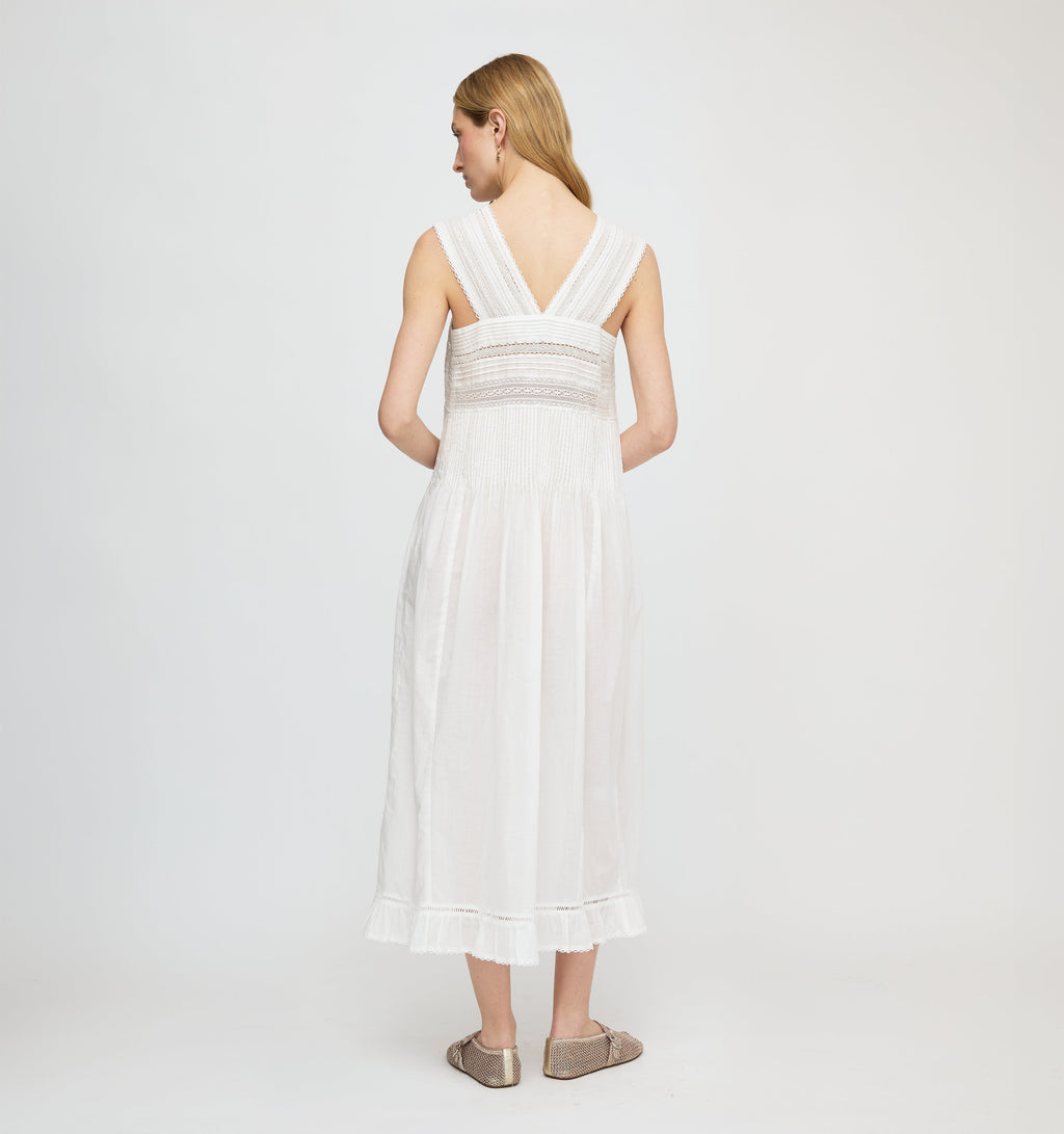 The Lorelai Nightgown - Ivory Washed Voile