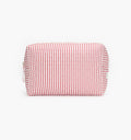 The Quilted Cosmetic Bag - Red Ticking Stripe
