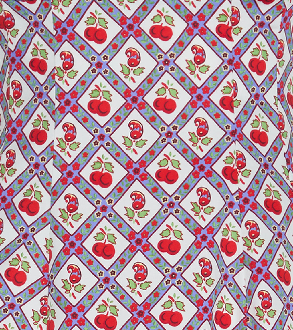 The Tiny Ellie Nap Dress - Diamond Cherries Cherry Red