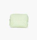 The Mini Quilted Cosmetic Bag - Lime Gingham