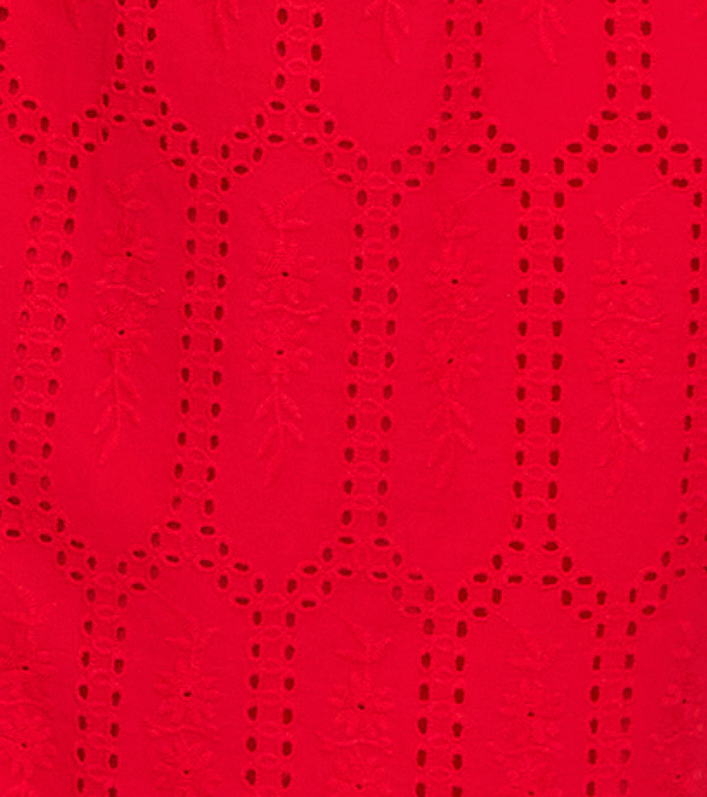 The Tiny Ellie Nap Dress - Cherry Trellis Broderie